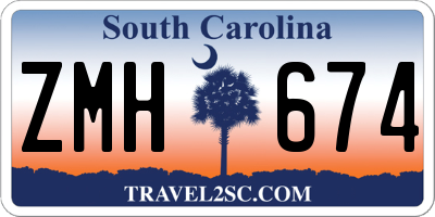 SC license plate ZMH674