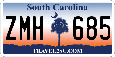 SC license plate ZMH685