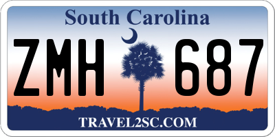 SC license plate ZMH687