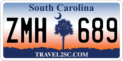 SC license plate ZMH689