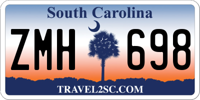 SC license plate ZMH698
