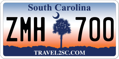 SC license plate ZMH700