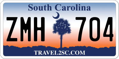 SC license plate ZMH704