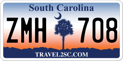 SC license plate ZMH708