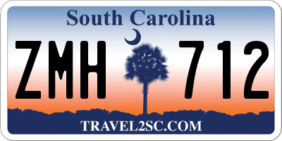 SC license plate ZMH712