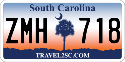 SC license plate ZMH718