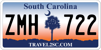 SC license plate ZMH722