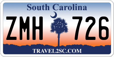 SC license plate ZMH726