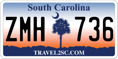 SC license plate ZMH736