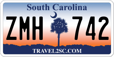 SC license plate ZMH742