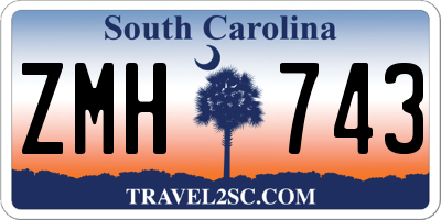 SC license plate ZMH743