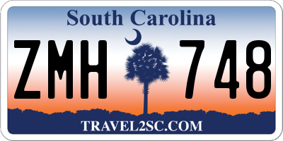 SC license plate ZMH748