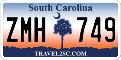 SC license plate ZMH749