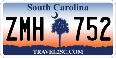 SC license plate ZMH752