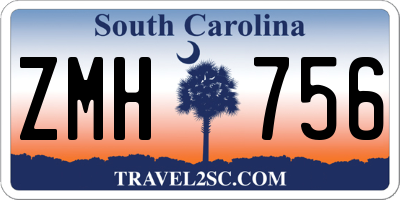 SC license plate ZMH756