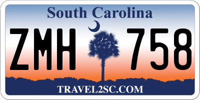 SC license plate ZMH758