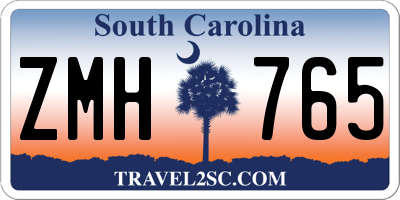 SC license plate ZMH765