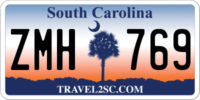 SC license plate ZMH769