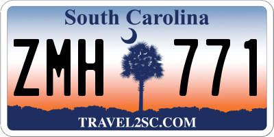 SC license plate ZMH771