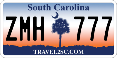 SC license plate ZMH777