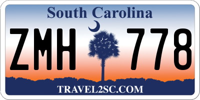 SC license plate ZMH778
