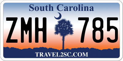 SC license plate ZMH785