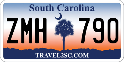 SC license plate ZMH790