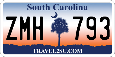 SC license plate ZMH793