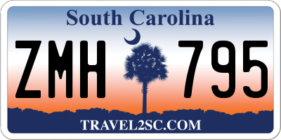 SC license plate ZMH795