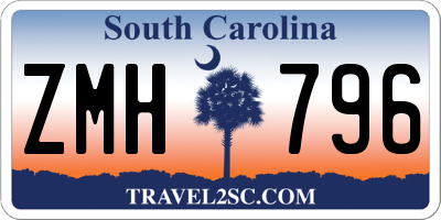 SC license plate ZMH796