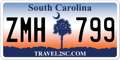 SC license plate ZMH799