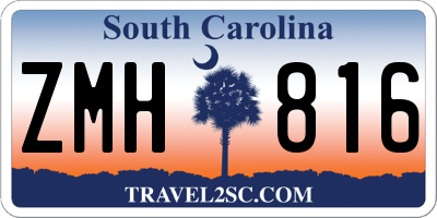 SC license plate ZMH816
