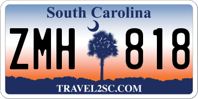 SC license plate ZMH818