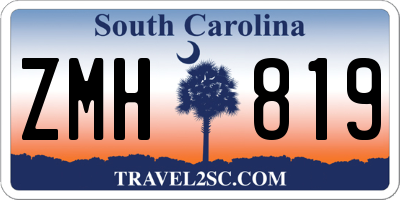 SC license plate ZMH819