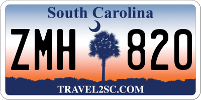 SC license plate ZMH820