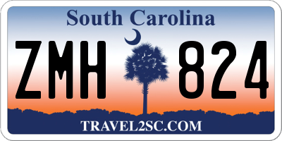 SC license plate ZMH824