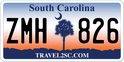 SC license plate ZMH826