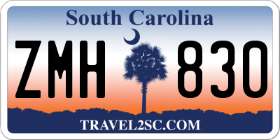 SC license plate ZMH830