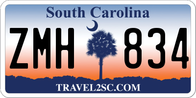 SC license plate ZMH834