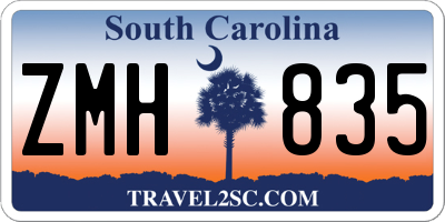 SC license plate ZMH835