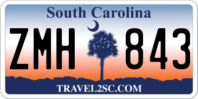 SC license plate ZMH843