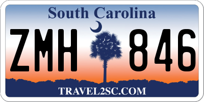SC license plate ZMH846