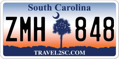 SC license plate ZMH848
