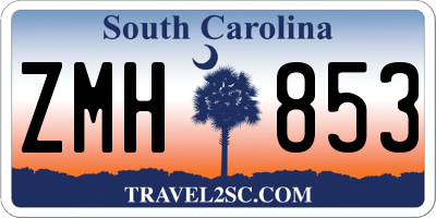 SC license plate ZMH853