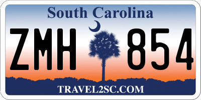 SC license plate ZMH854