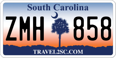 SC license plate ZMH858