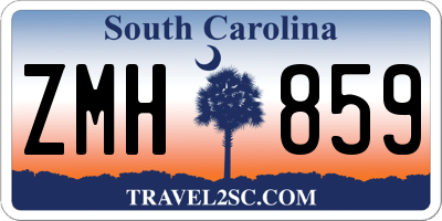 SC license plate ZMH859