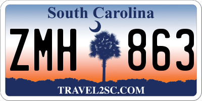 SC license plate ZMH863
