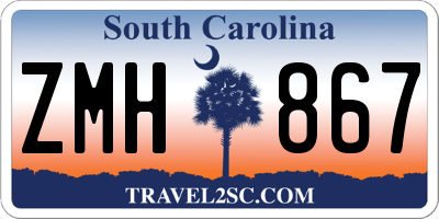 SC license plate ZMH867