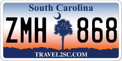 SC license plate ZMH868